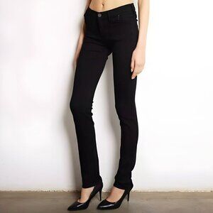 Goldsign Luxury Jeans Misfit Slim Straight Leg Black Stretch Denim Size 31